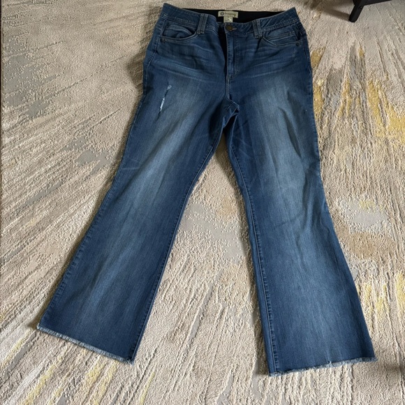 Deomcracy jeans ab technology boot cut flare mid rise stretchy waist  16 - Picture 3 of 9